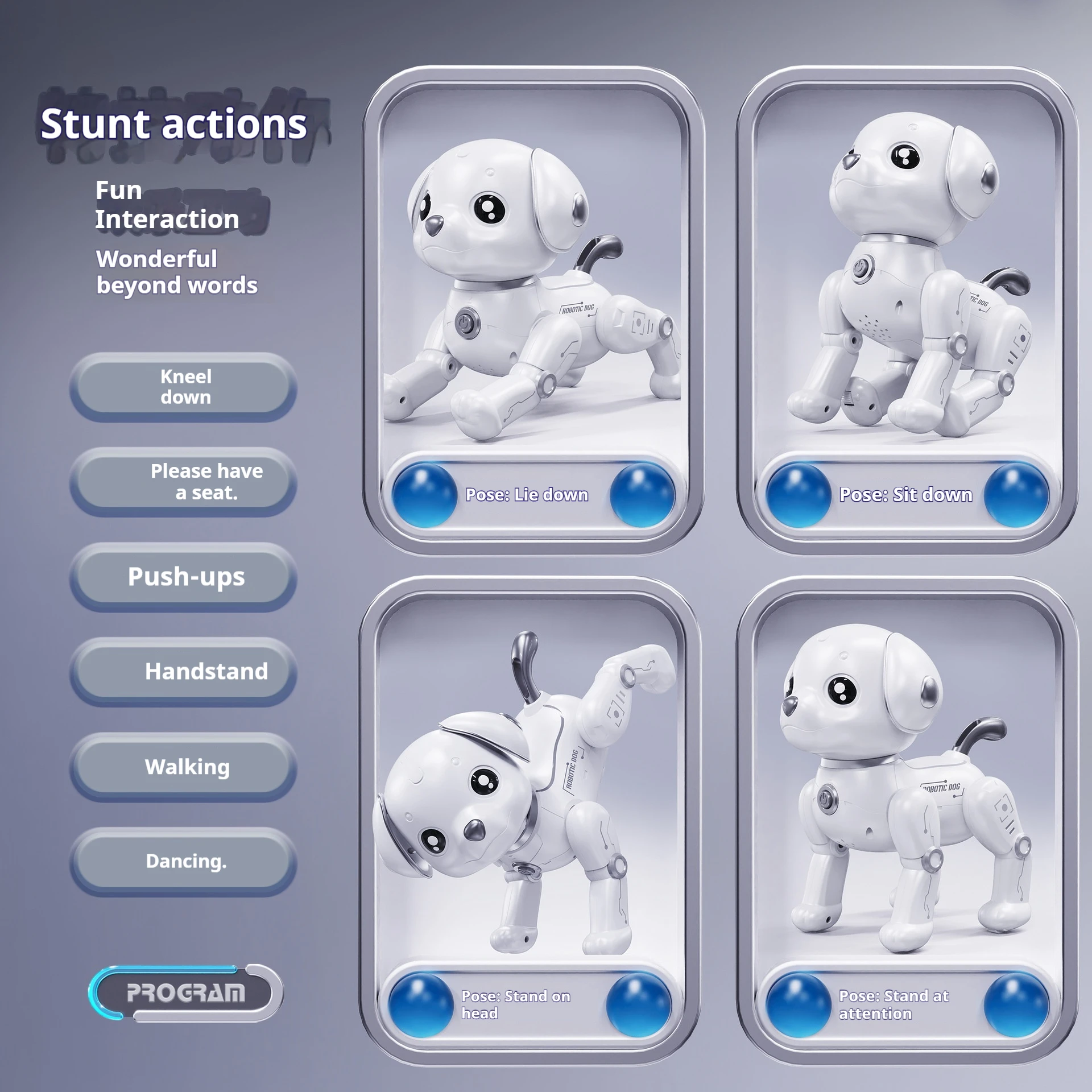 4DRC Touch-Sensing Robot Puppy – Programmable Stunts, Walking & Barking – image 4
