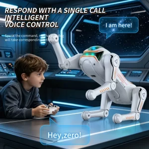8858E "Zero" Bionic Robot Dog – Wake-Word Voice Control, Stunts & Lights