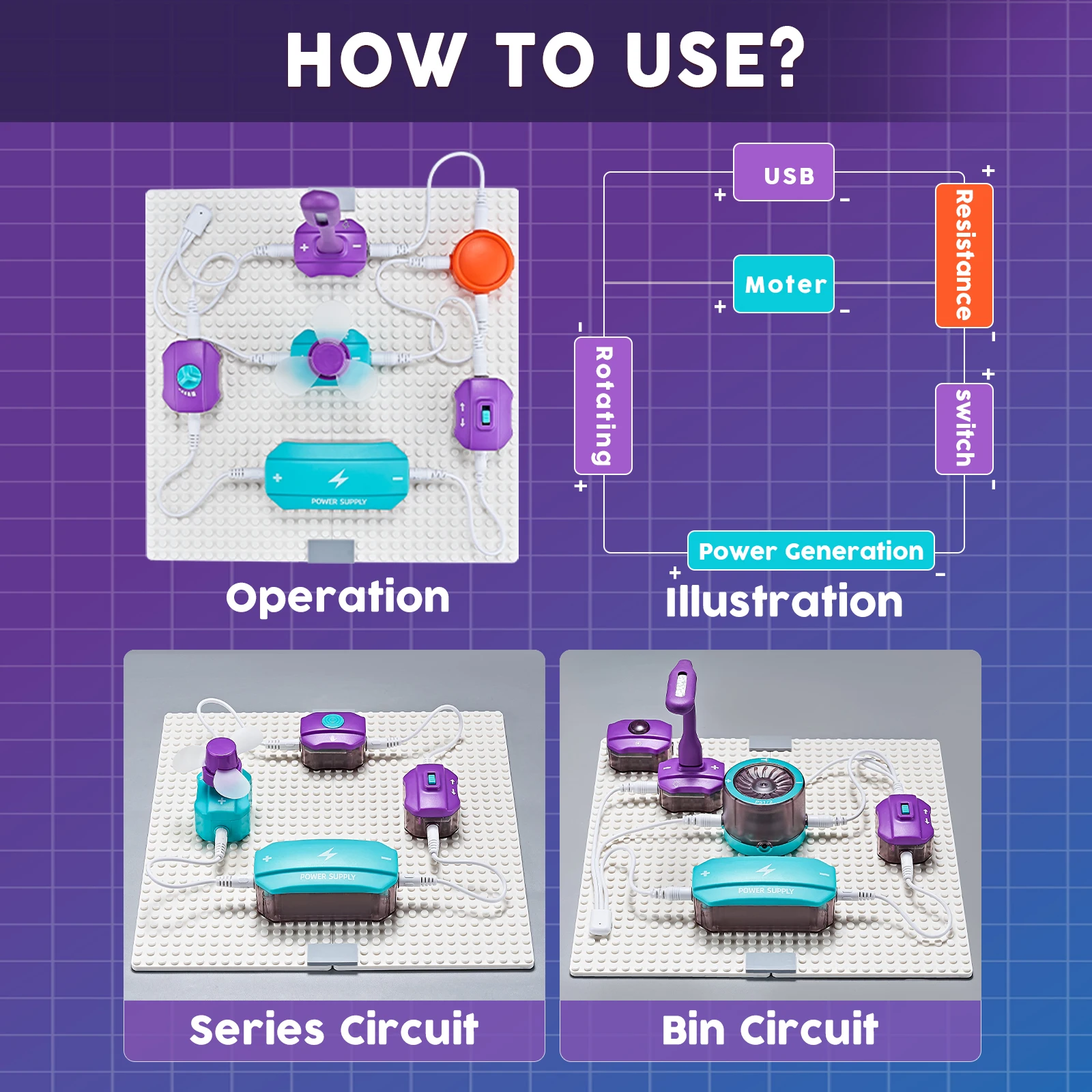 Science Circuit Kit – 53 Snap-Together Electronics Components – image 5
