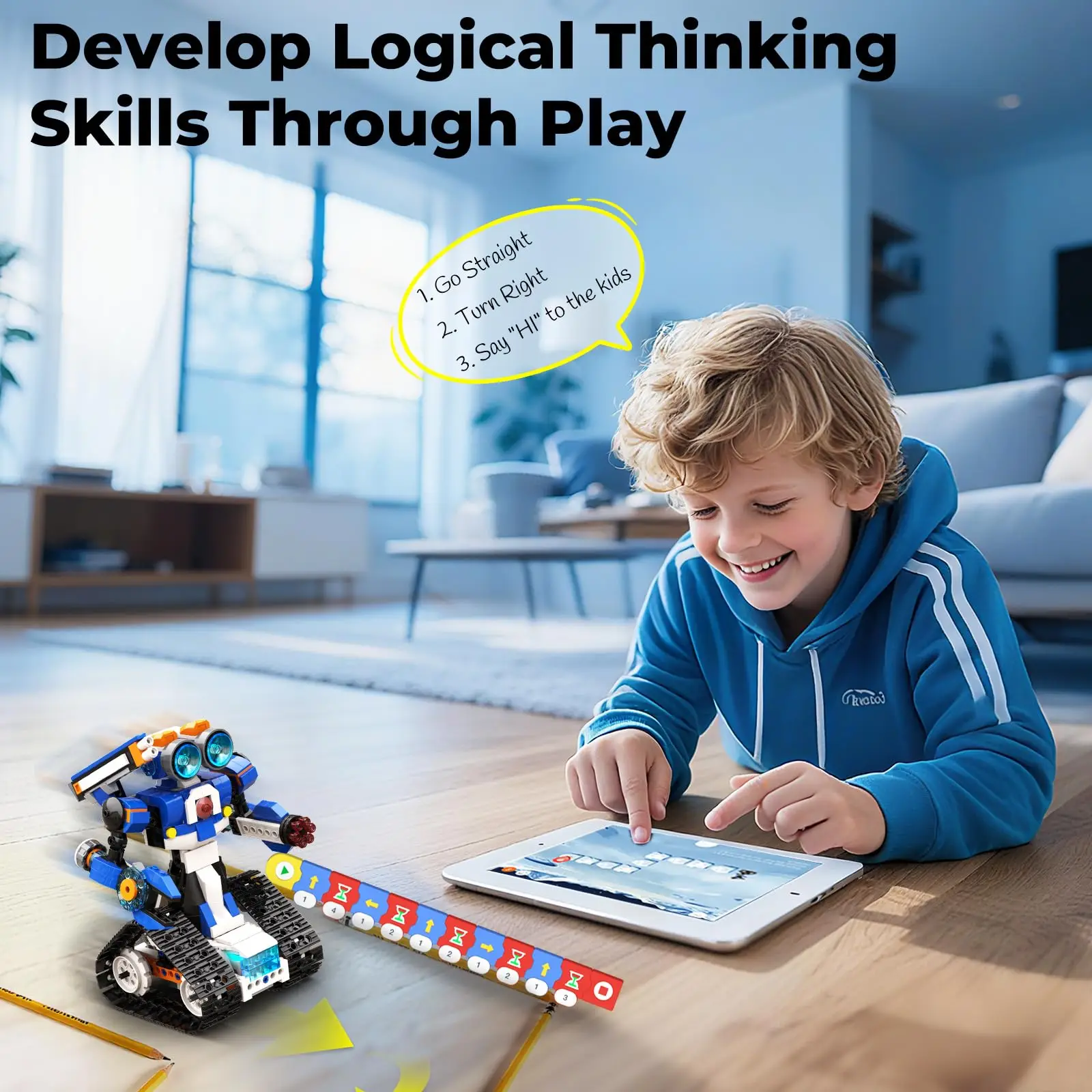 Apitor Robot J – 6-in-1 Coding Robot Kit, App & Remote, Ages 6–12 – image 3