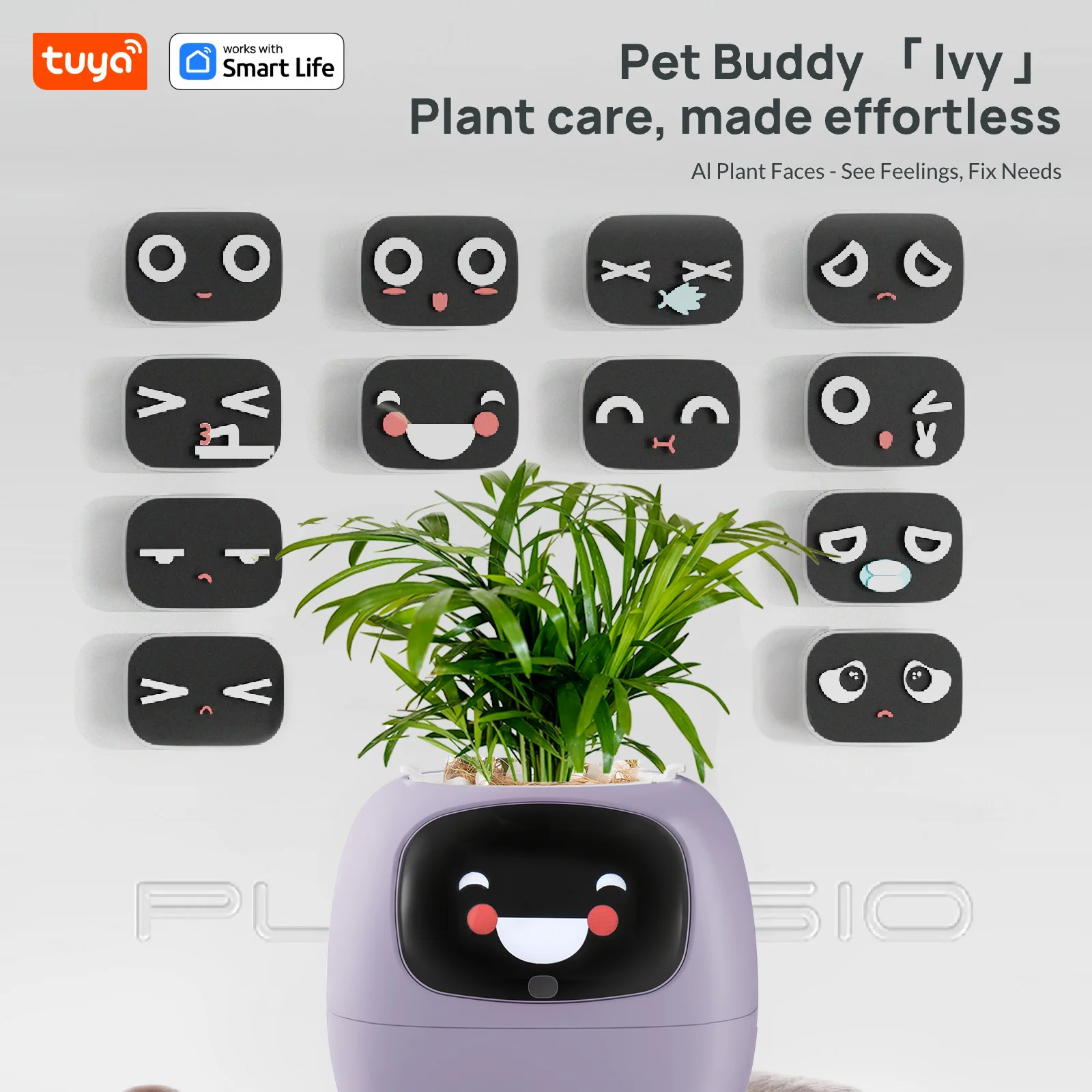 Tuya Ivy Smart Plant Pot – AI Plant Face with Water Alerts – image 9