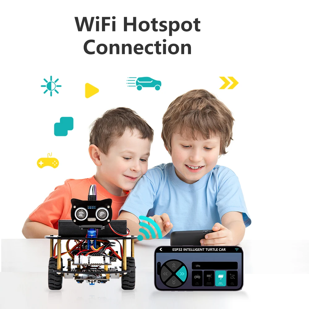 KUONGSHUN Turtle Robot Kit – ESP32 Programmable, Line Tracing & Wi-Fi – image 4