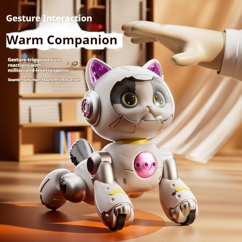 4DRC Y14 AI Robot Cat – Voice Control, Gesture Obstacle Avoidance, Mist Spray – image 3