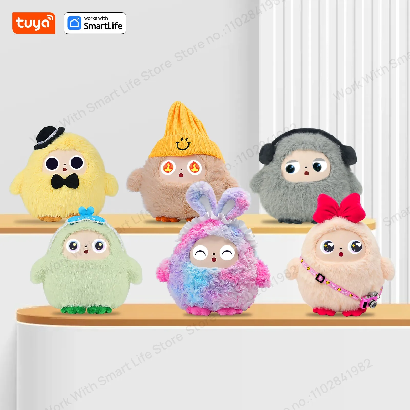 Tuya AI Plush Robot – Smart Voice, LED Eyes & Video Playback – image 3