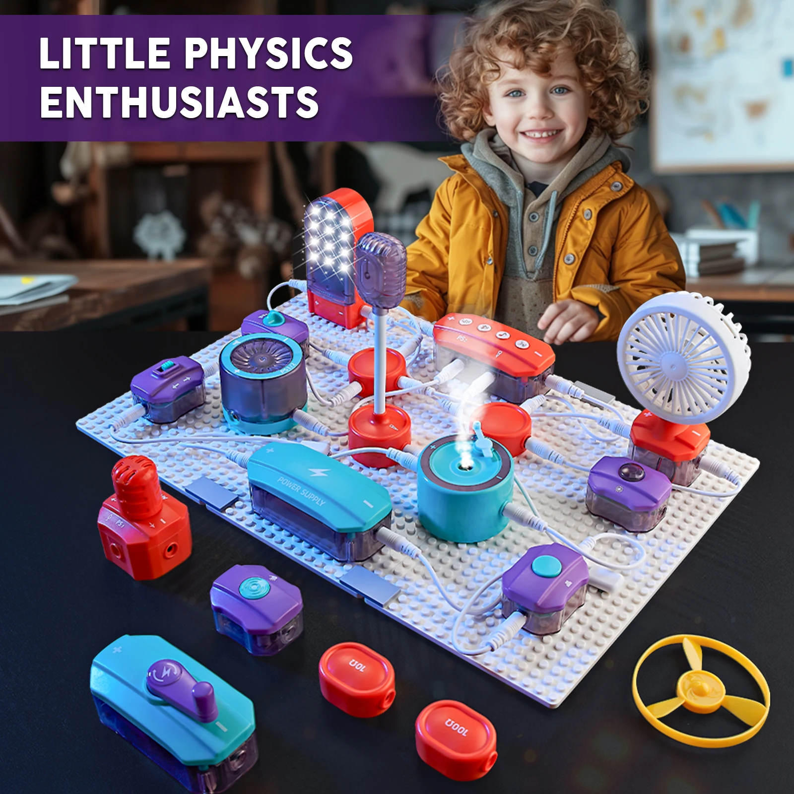 Science Circuit Kit – 53 Snap-Together Electronics Components – image 2
