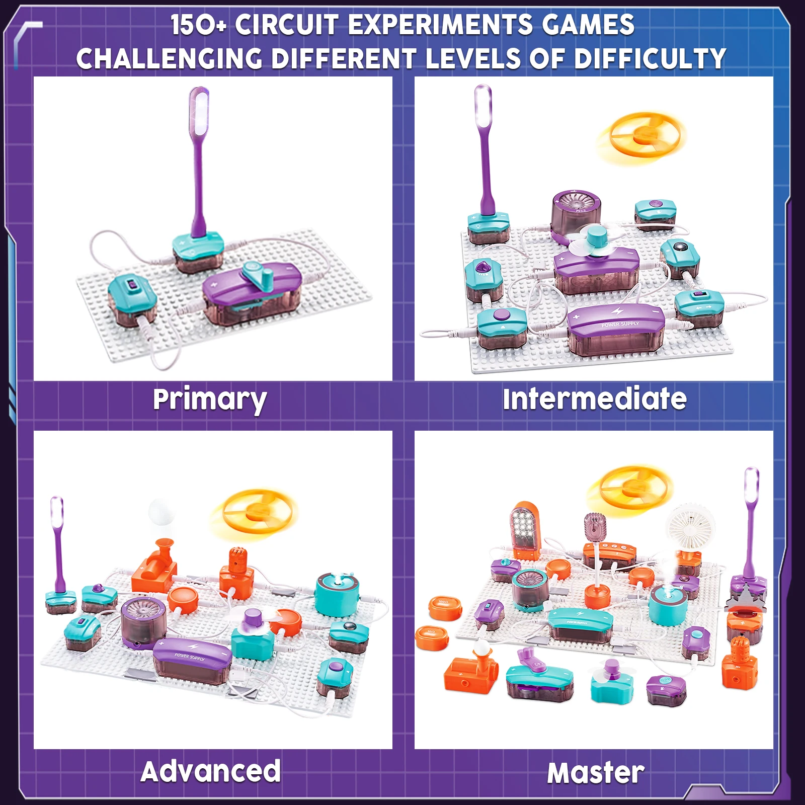 Science Circuit Kit – 53 Snap-Together Electronics Components – image 4