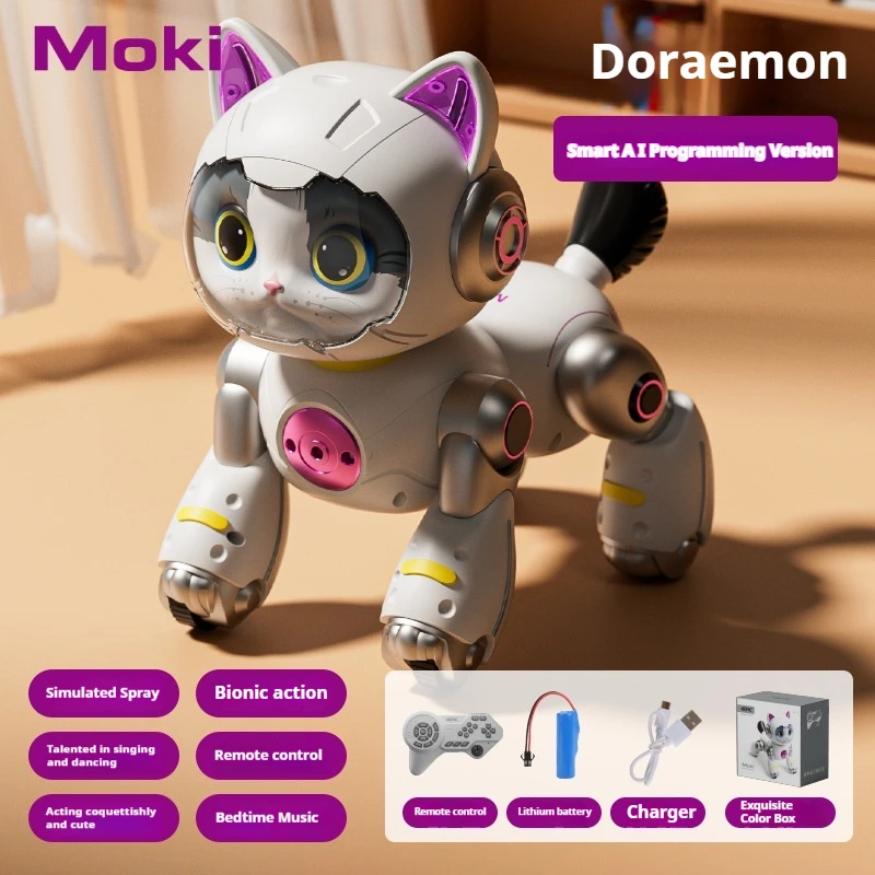 4DRC Y14 AI Robot Cat – Voice Control, Gesture Obstacle Avoidance, Mist Spray – image 6