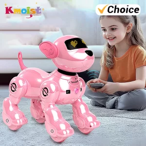 Kmoist Chrome Edition Stunt Robot Dog – UV-Plated Finish, Voice & Follow Mode
