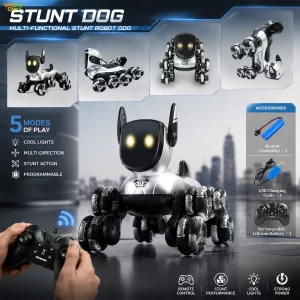 Rechargeable Interactive Robot Dog – Ready to Play, Ages 6–12