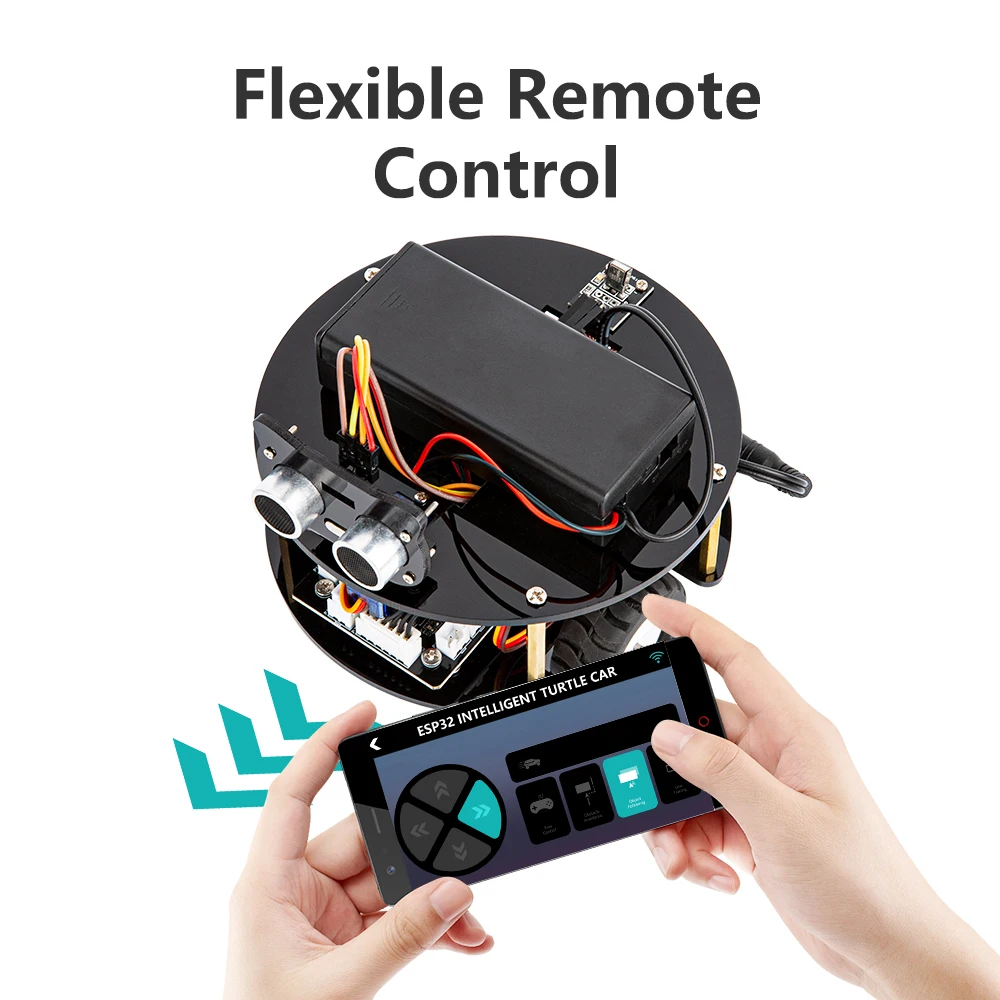 KUONGSHUN Turtle Robot Kit – ESP32 Programmable, Line Tracing & Wi-Fi – image 5