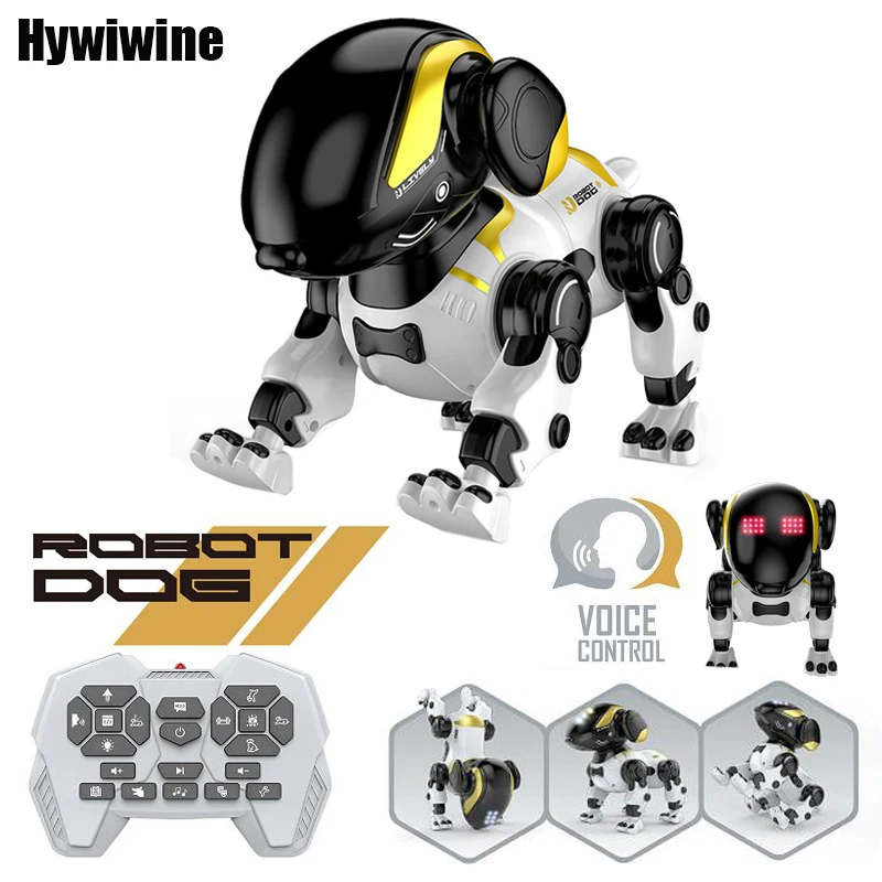 Hywiwine HY1SR Voice-Control Robot Puppy – Walks, Dances, LED Eyes, 50 m Range