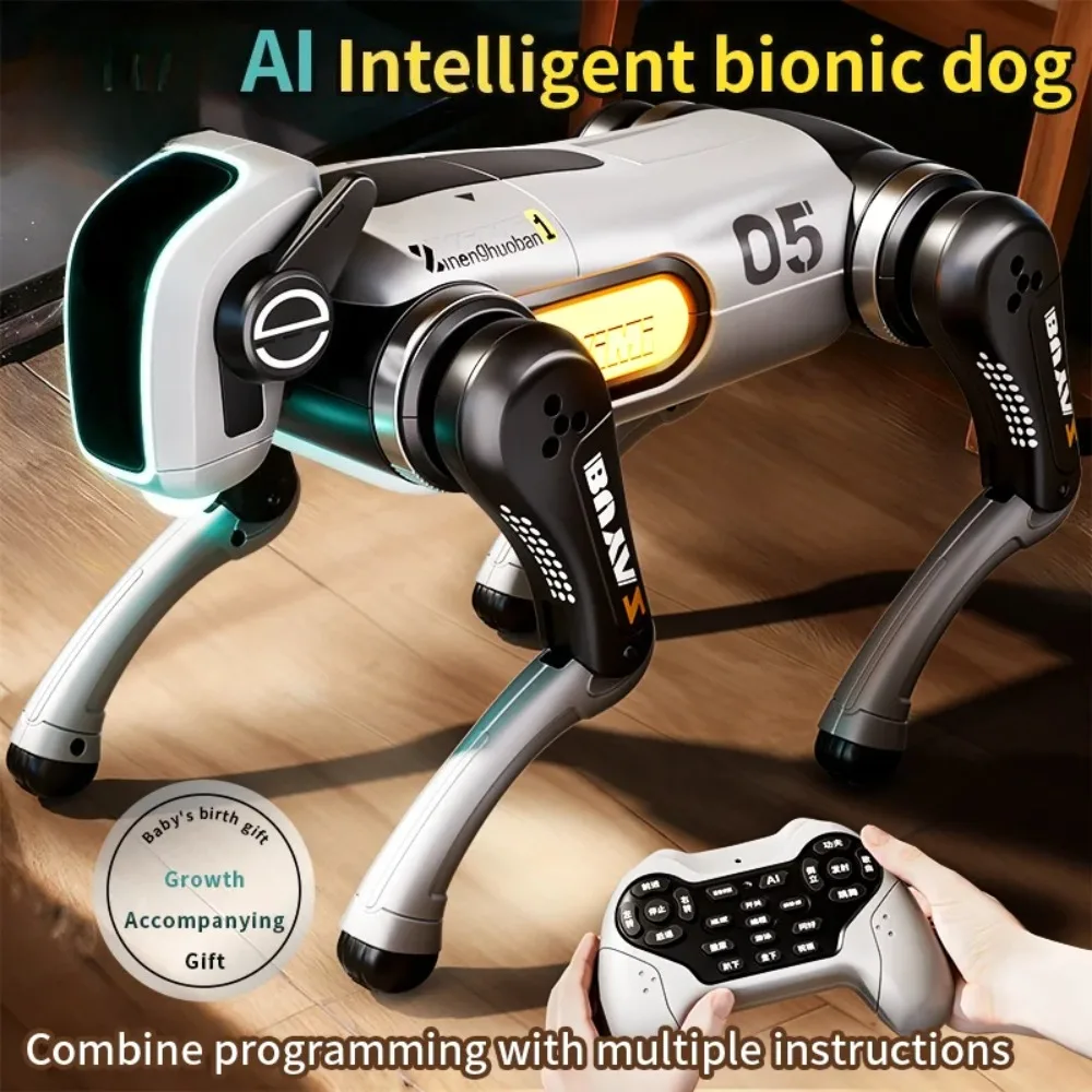 AI Bionic Robot Dog "05" – Programmable Multi-Command Routines, 2.4GHz Remote